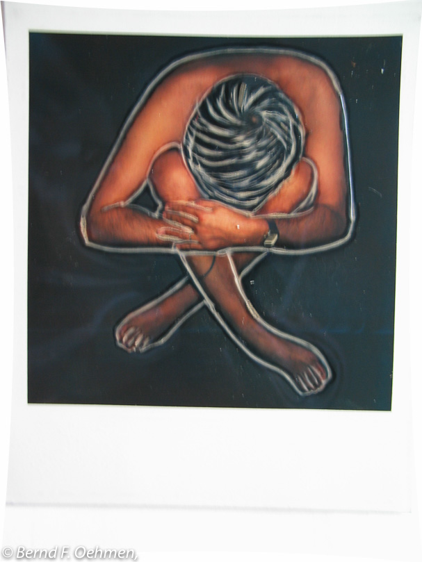 Selbstbildnis  manipulierter SX-70 Print