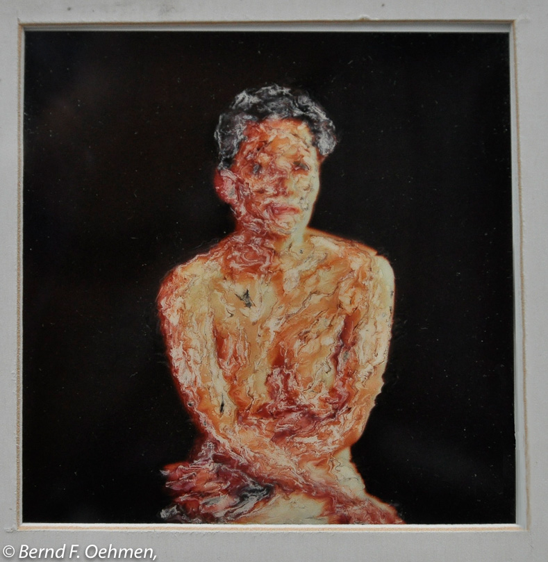 weibl. Akt  manipulierter SX-70 Print