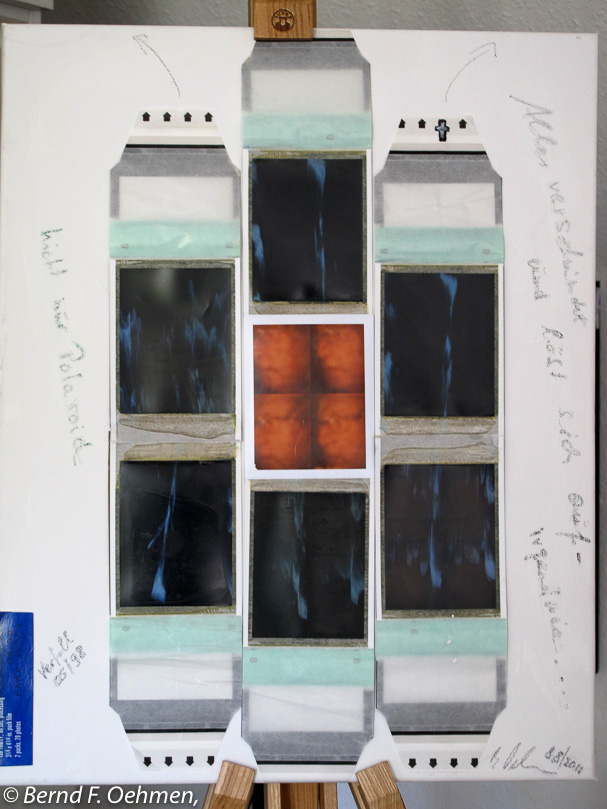 Collge mit Trennbildfil-Negativen