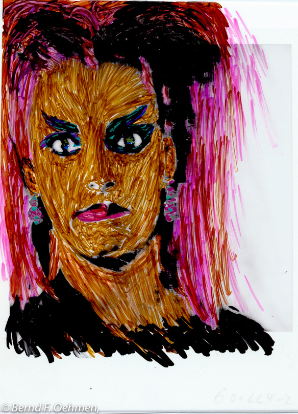 Nina Hagen    bemalter, manipulierter ImpossibleP  Print