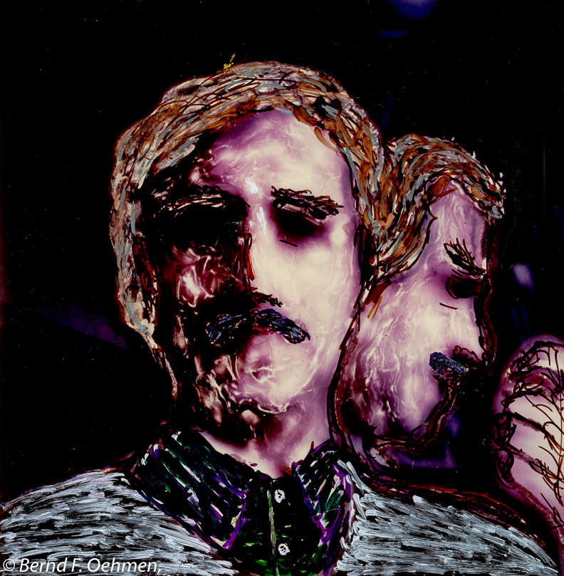 bfo-K600640-B Selbstbildnis bfo-601426-2  manipulierter SX-70 Print