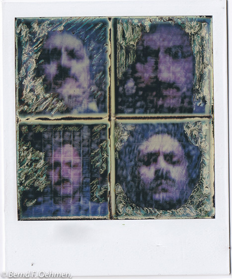Selbstporträt 1983 manipultier SX-70 print
